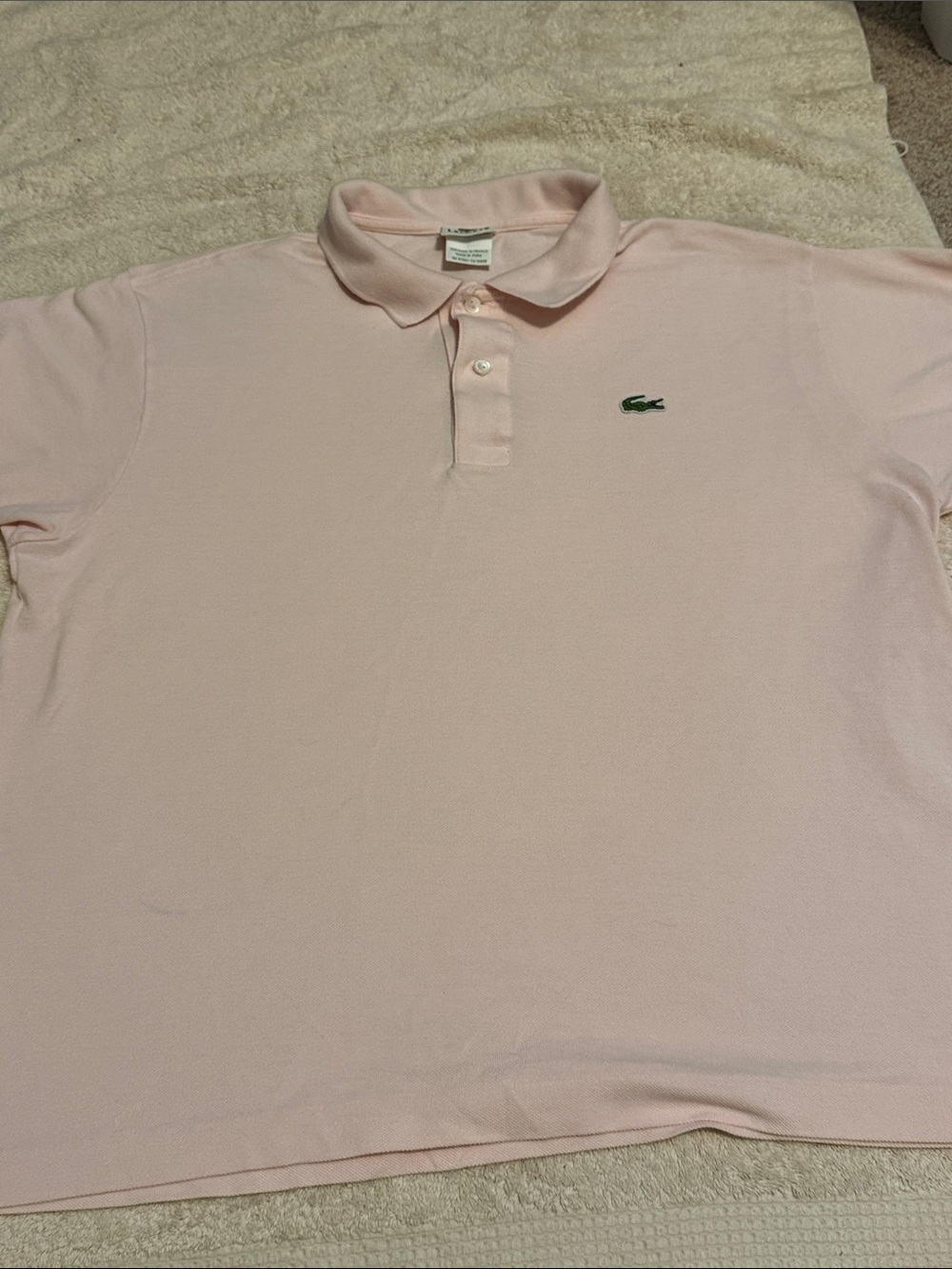 Lacoste Men's Light Pink Cotton Pique Polo